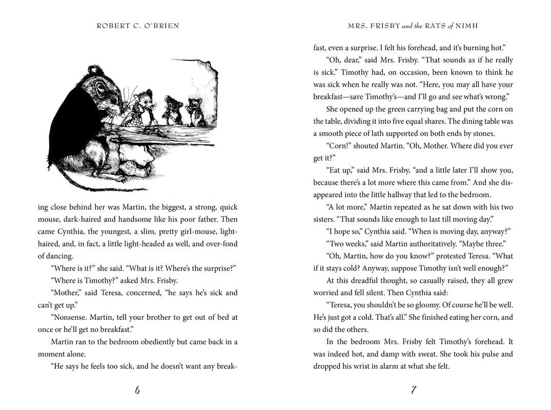Mrs. Frisby and the Rats of Nimh by Robert C. O'Brien: Paperback; 240 pages