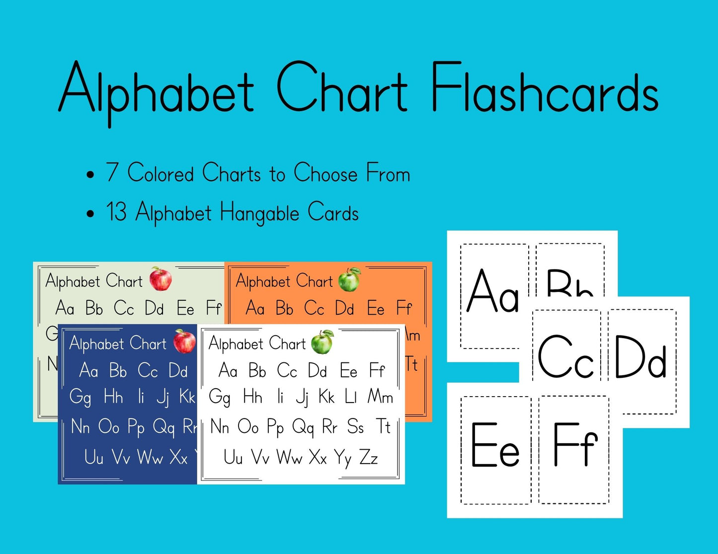 Alphabet Charts Plus Hangable Alphabet Cards