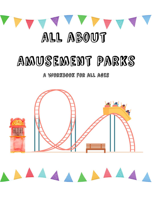 Amusement Park Activity Workbook For All Ages- PDF