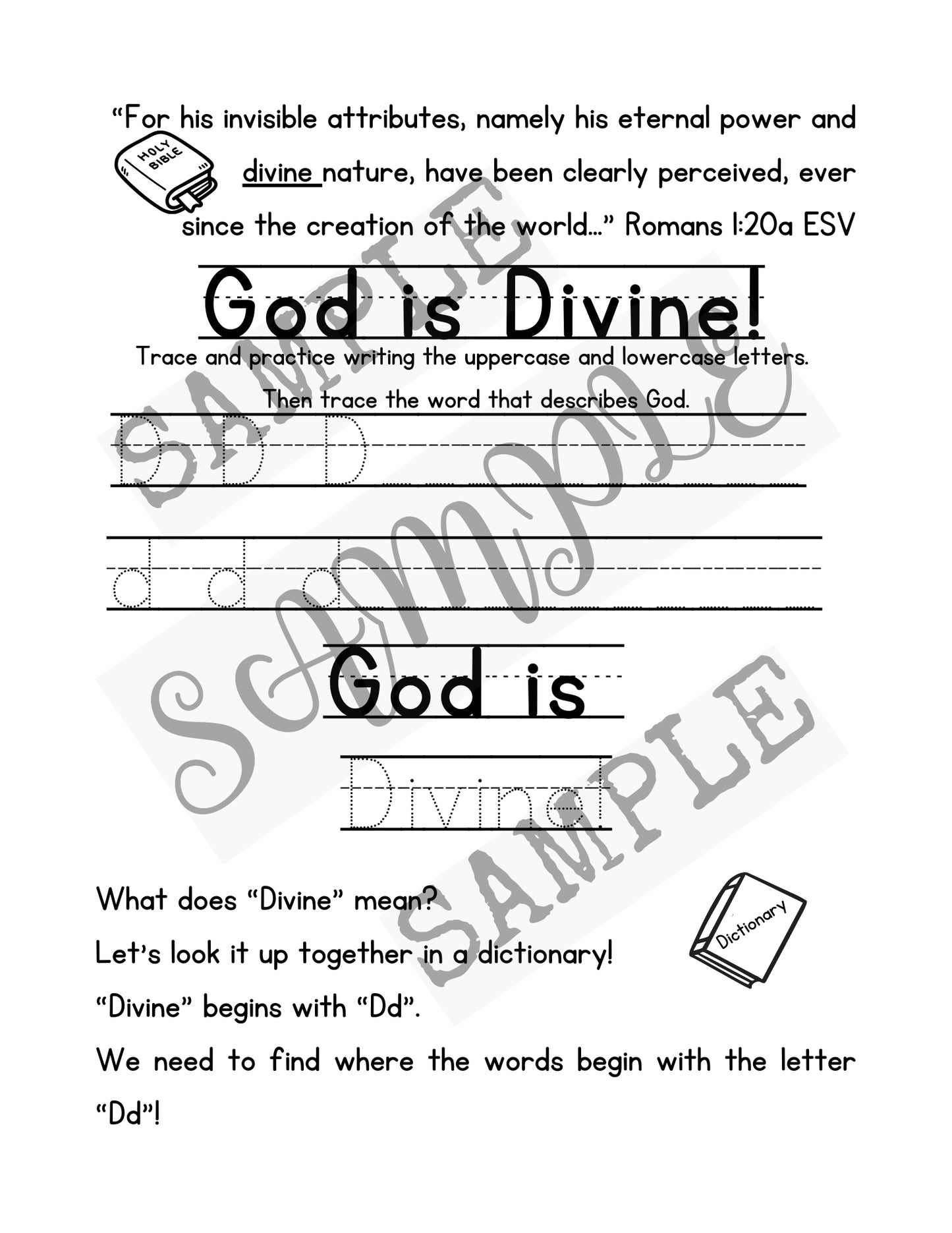 Attributes of God Through the Alphabet "Dd"