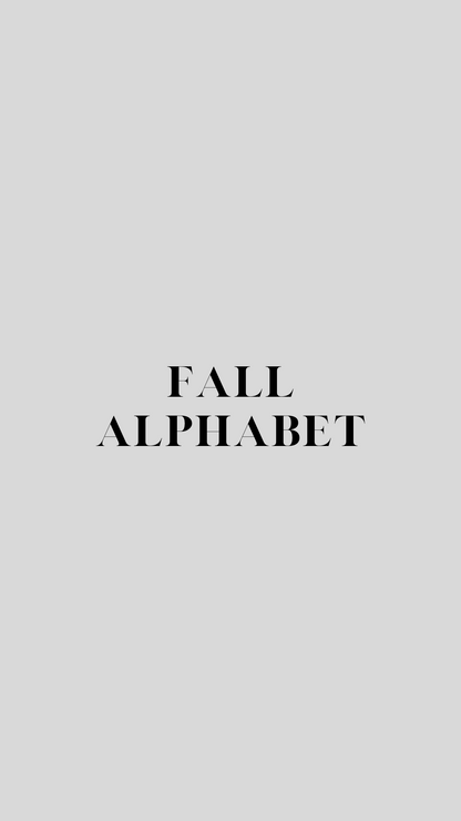 Fall Alphabet Cards