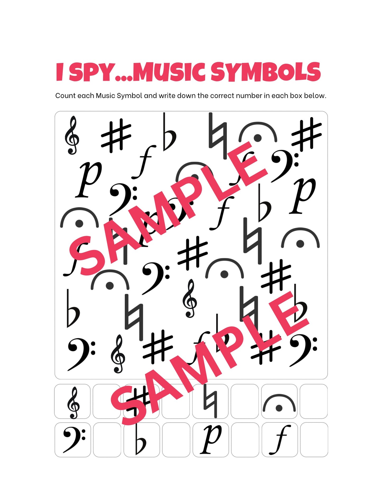 I Spy…Music Symbols
