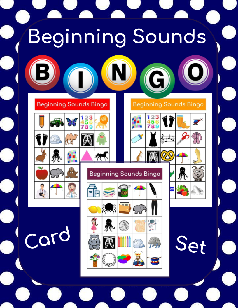Beginning Sound BINGO Card Set
