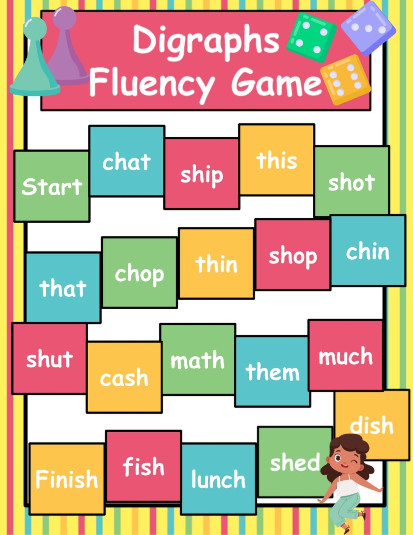 Digraphs and Blends Board Games