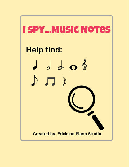 I Spy...Music Notes