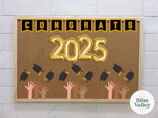 Congratulations Class of 2025 Graduation Bulletin Board Kit or Door Decoration