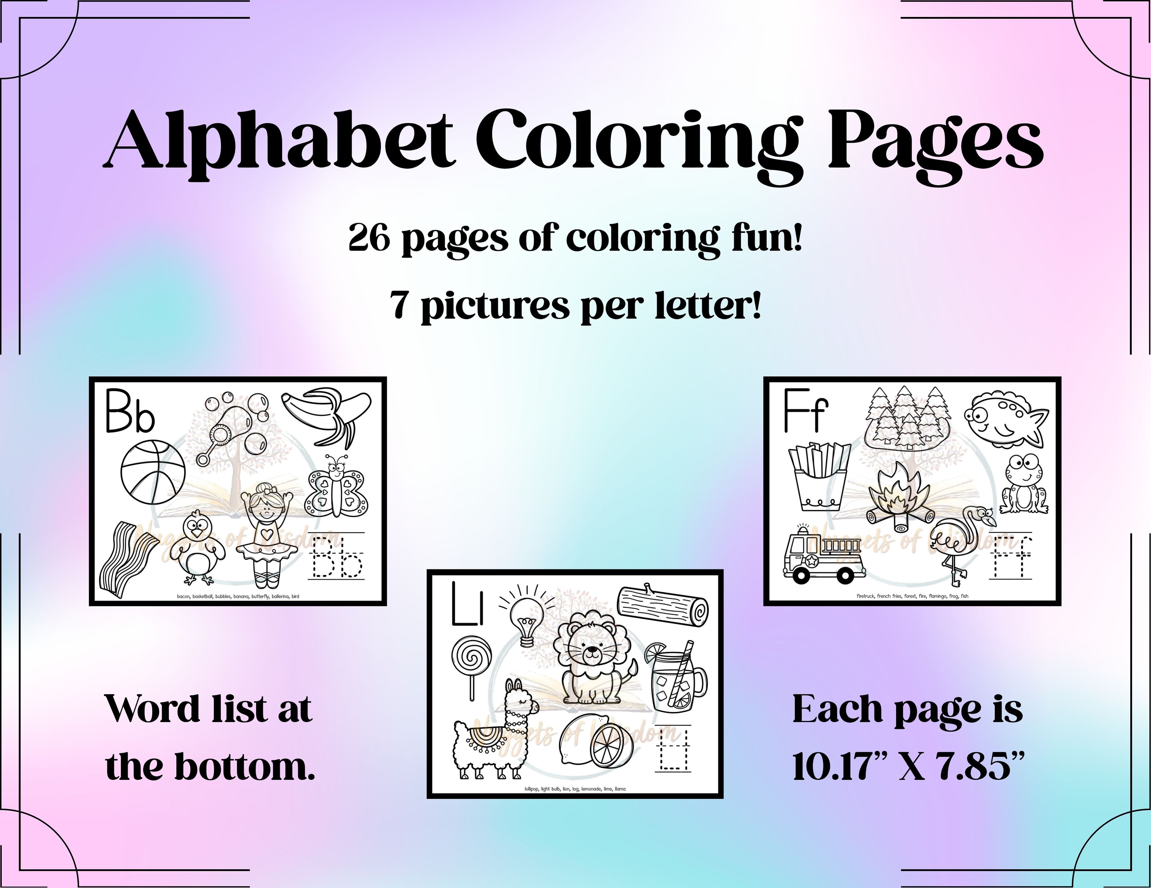 Fun Colorable Letters 🖍️ Colorable Alphabet Poster & Placemat – A to Z Learning Fun ...