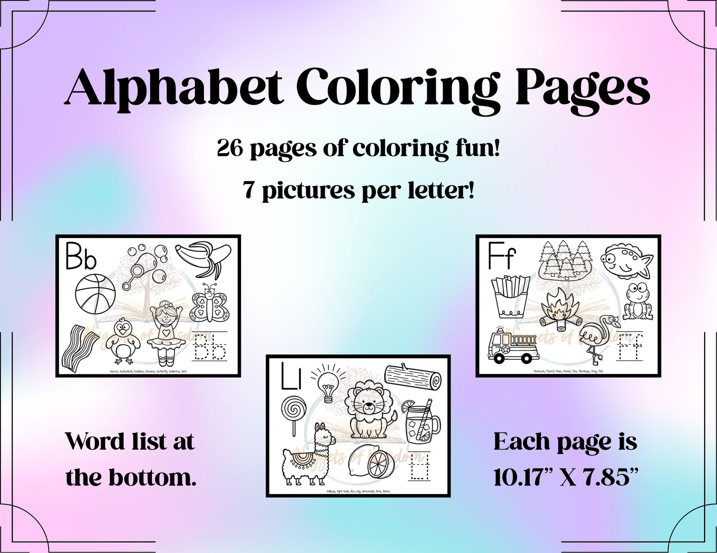 🖍️ Colorable Alphabet Poster & Placemat – A to Z Learning Fun!