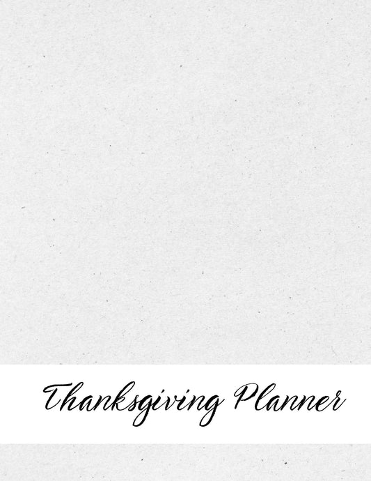 Thanksgiving Planner- Beige