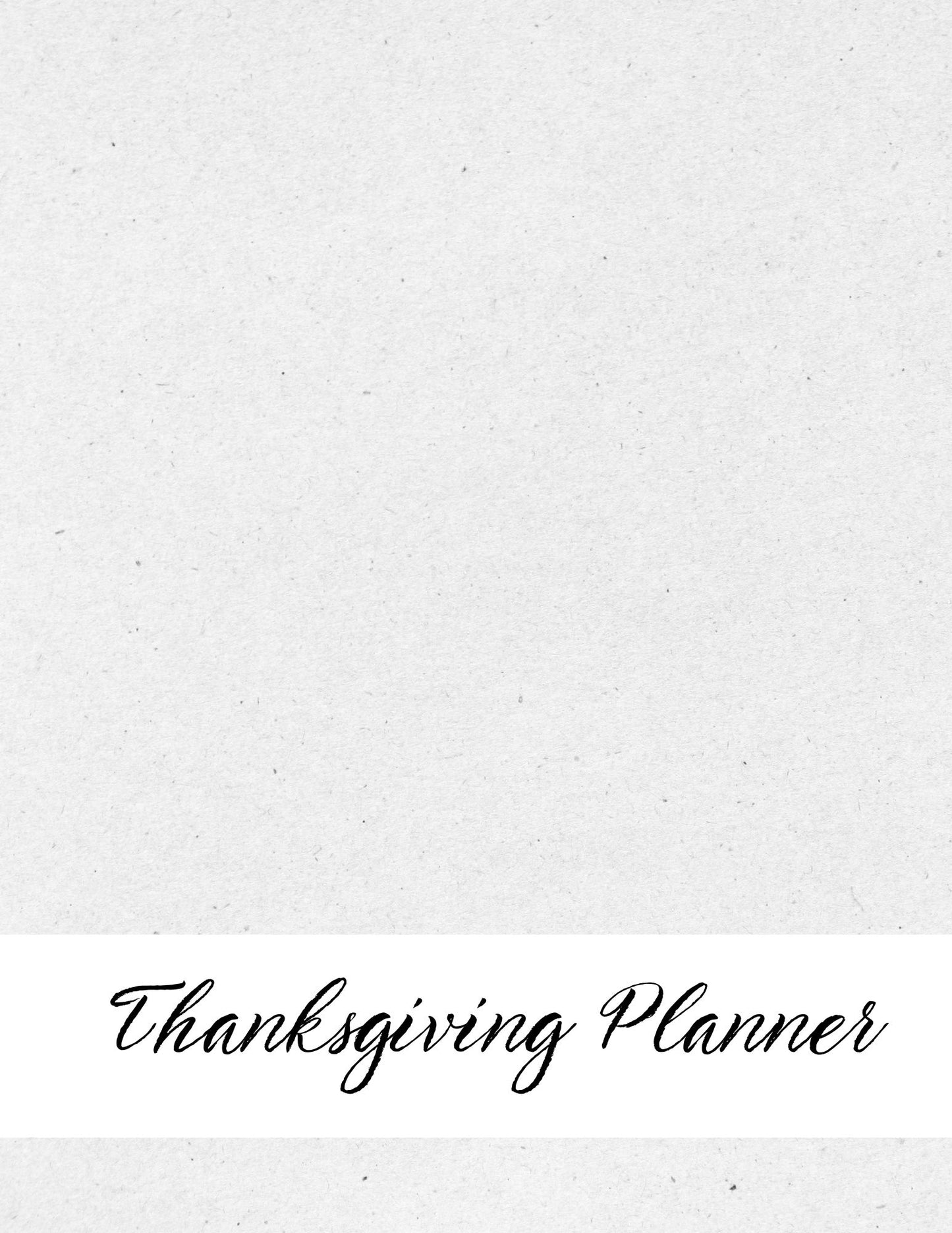Thanksgiving Planner- Beige