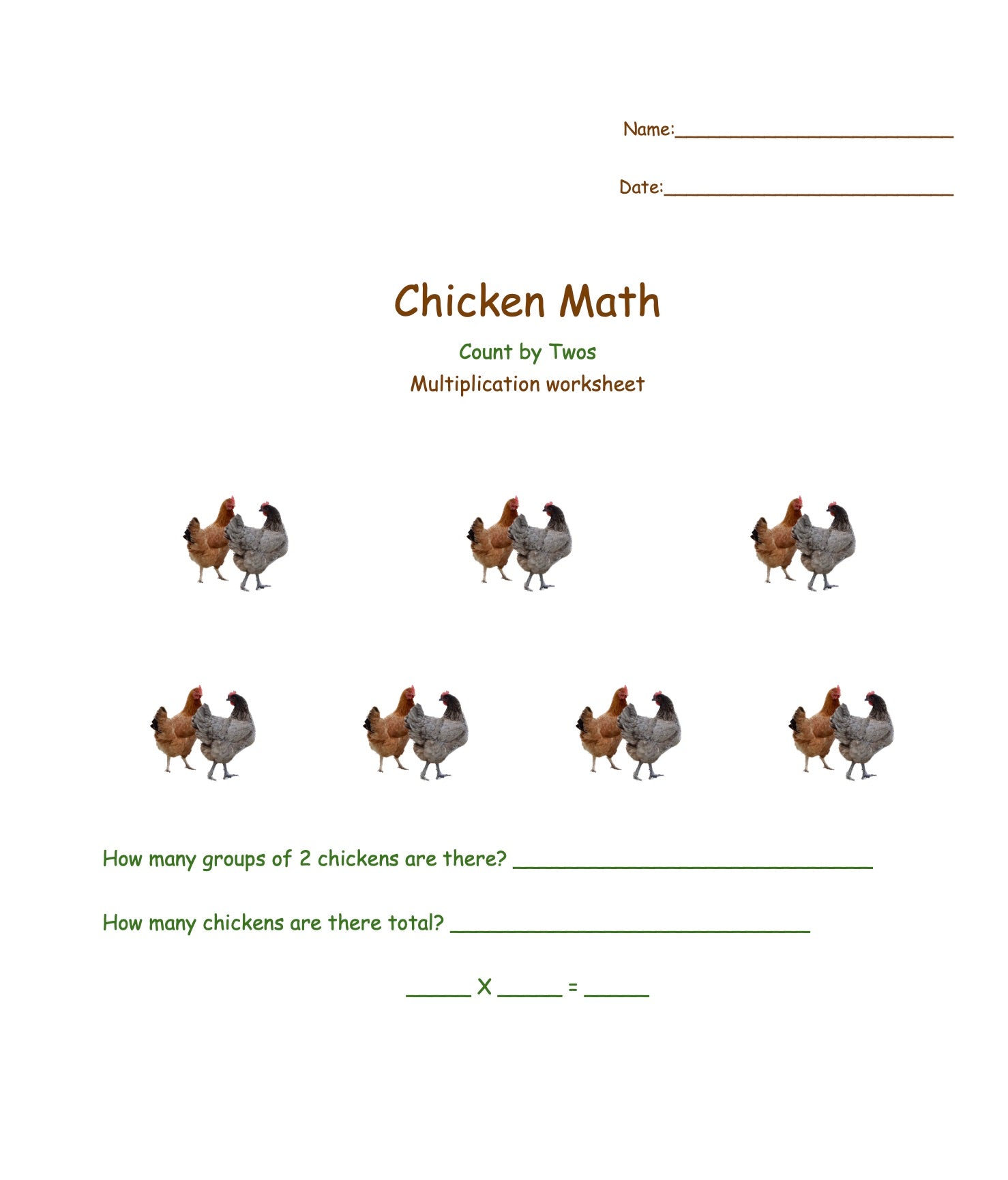 Chicken Math Counting by 2's, 3's, and 5's – Nuggets of Wisdom