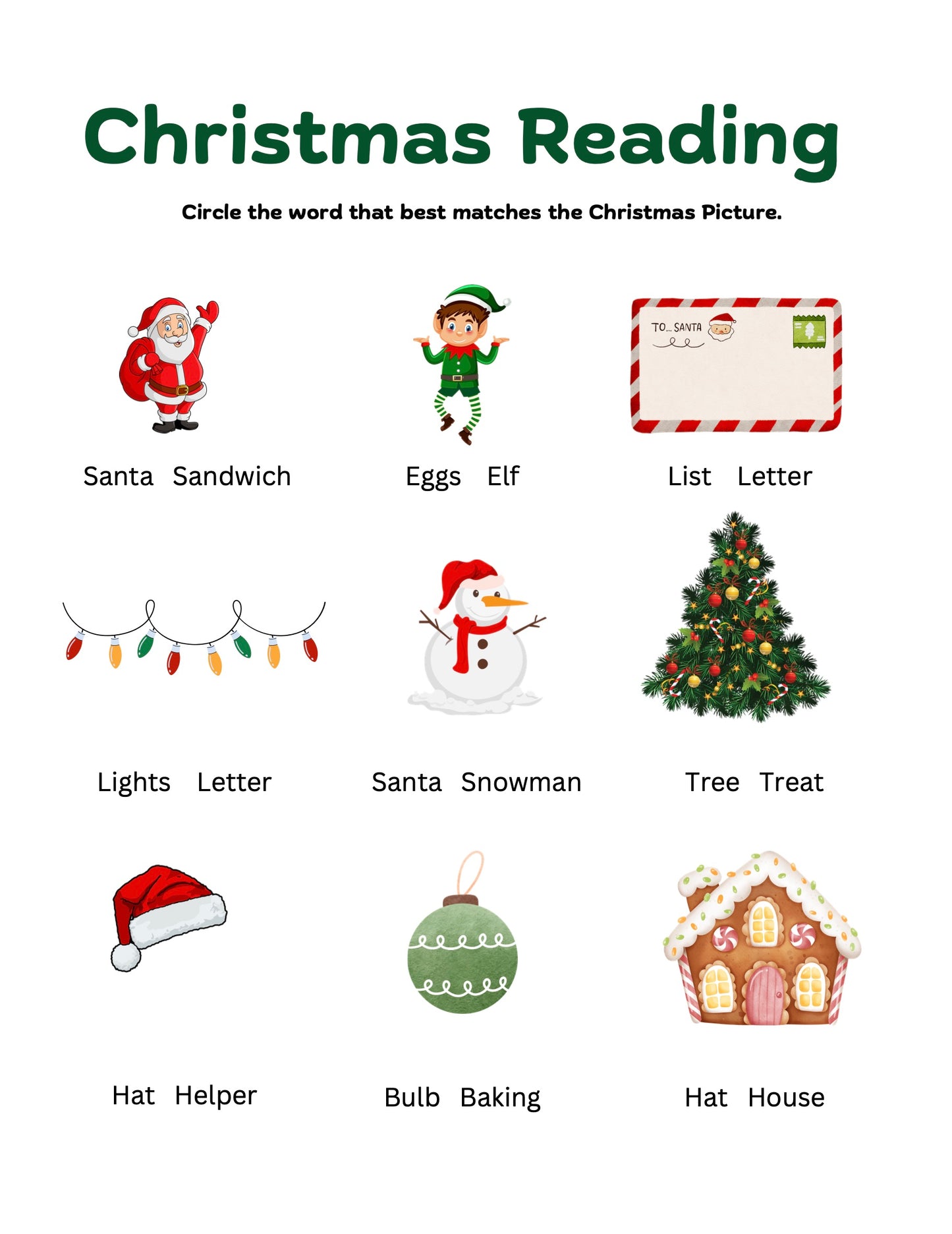 Fun Christmas Worksheets