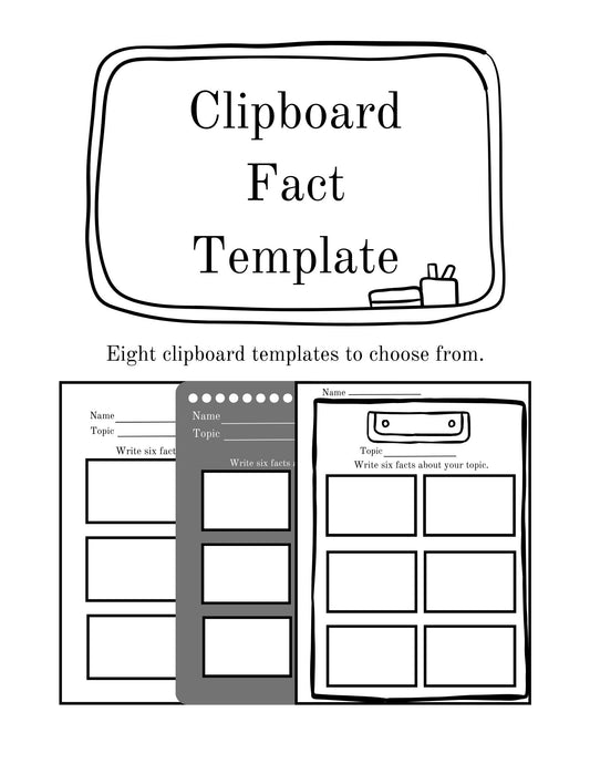 Clipboard Generic Fact Template