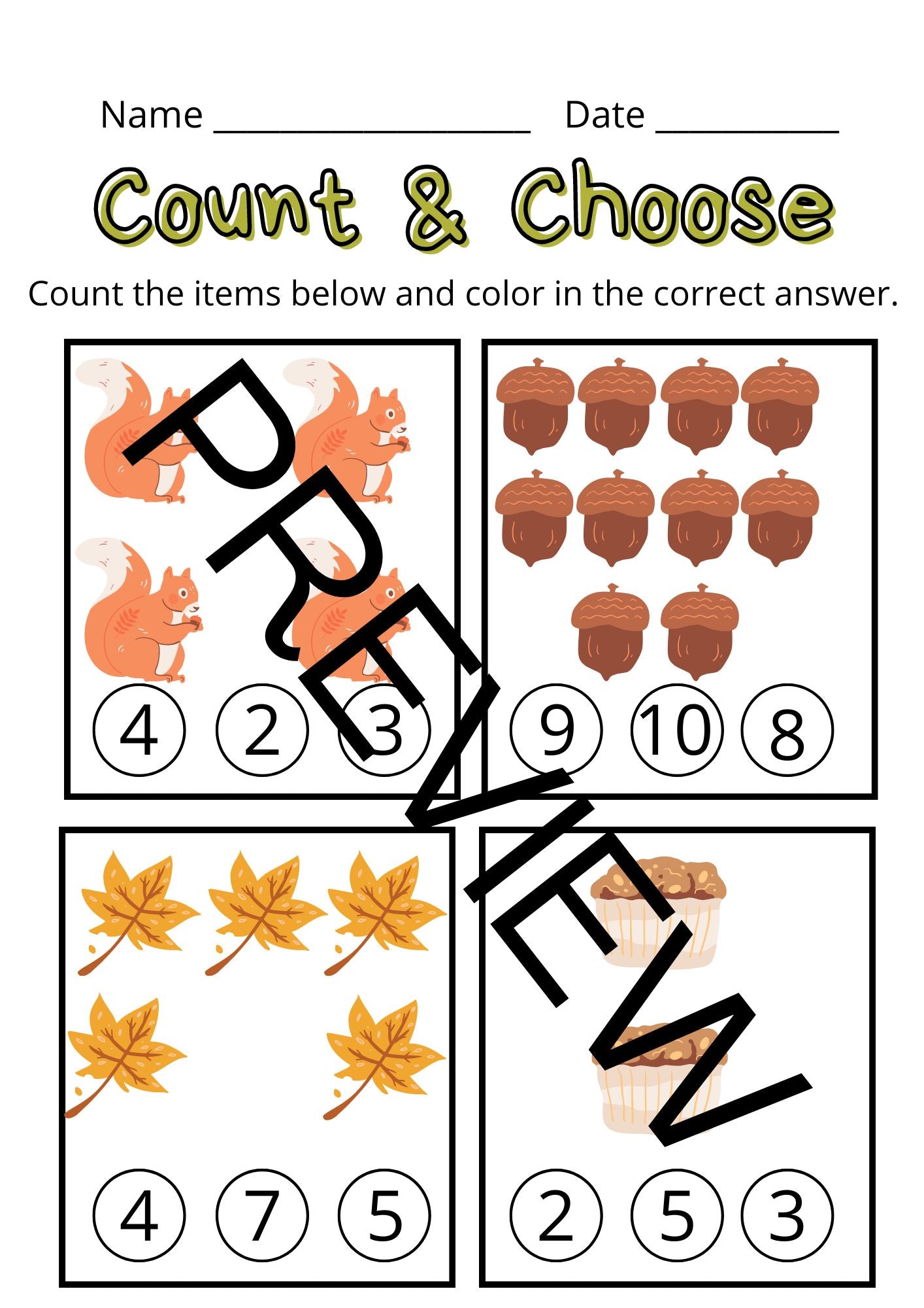 Count & Choose - Fall Edition
