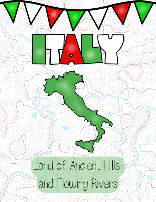 Italy: A Physical Geography Research Study for Kids for Grades 2-6