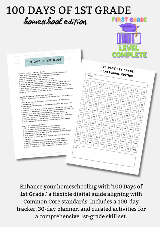 100 Days of 1st Grade - Homeschool Edition