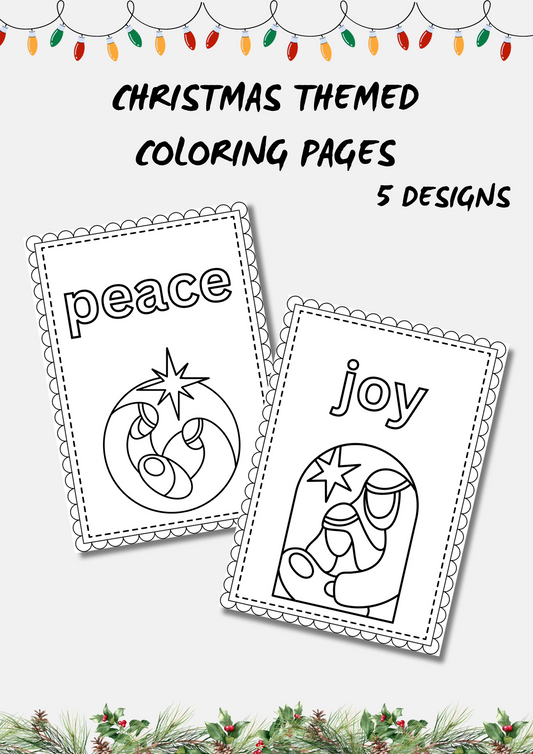 Christmas Themed Coloring Pages