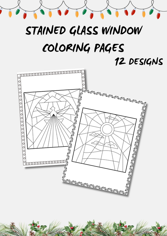 Stained Glass Windows Coloring Pages