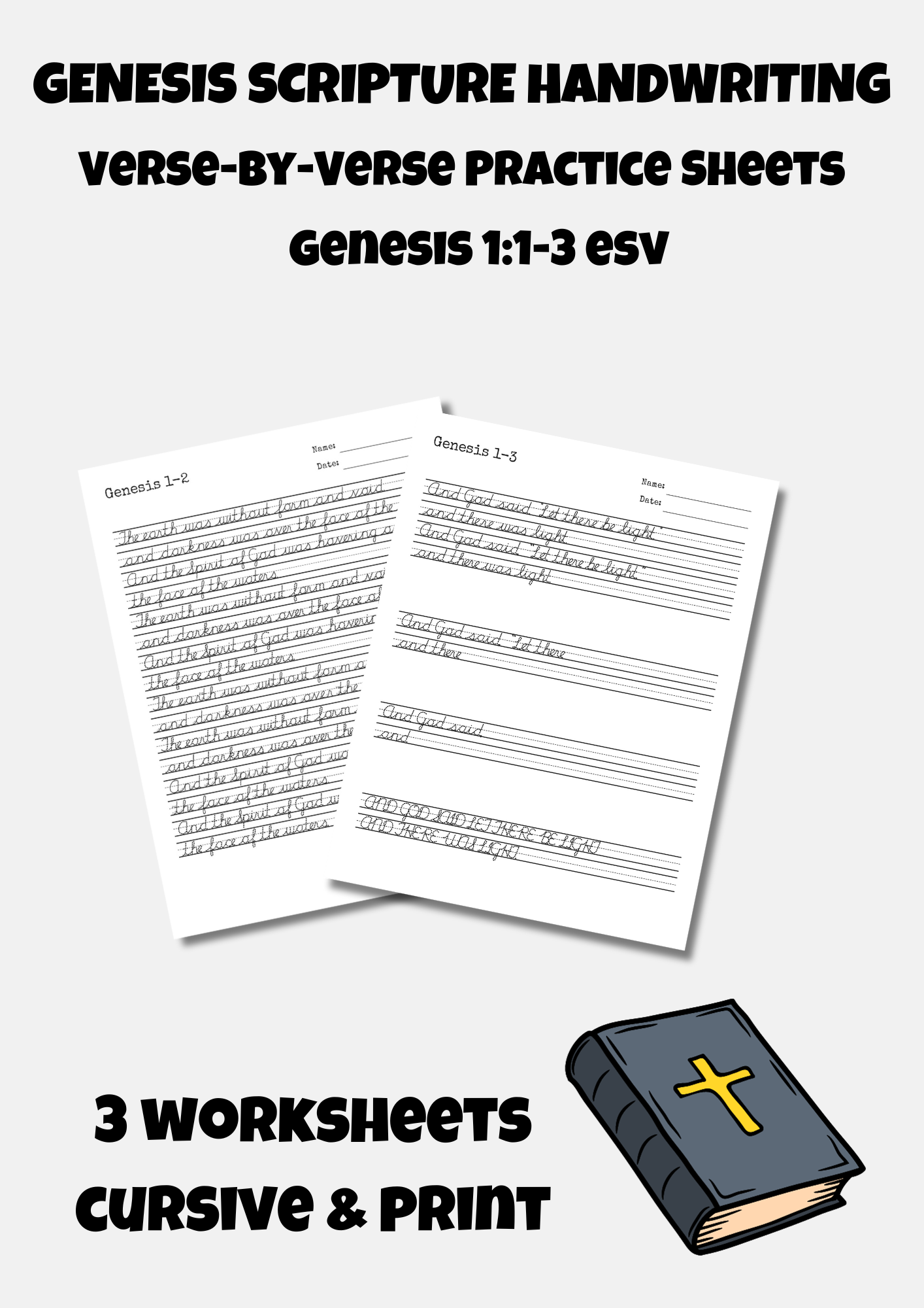 Genesis Verse-by-Verse Handwriting Practice
