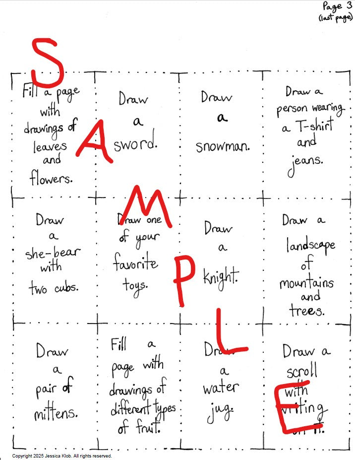 Elementary Art Prompt Cards