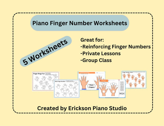 Piano Finger Worksheets
