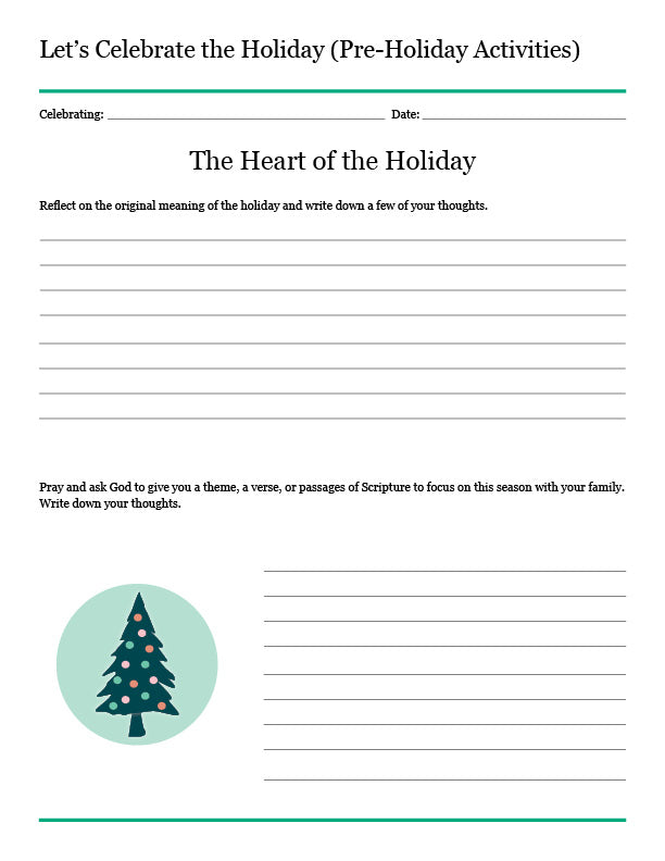 Let's Celebrate the Holidays Planner: 9 Pages