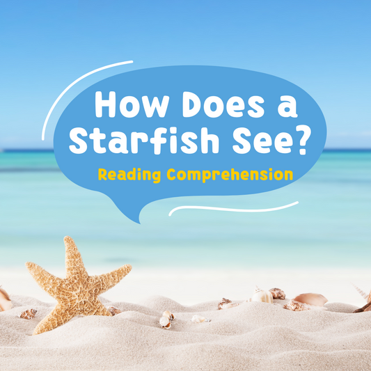 Reading Comprehension + Writing Prompt: How does a starfish see? for Grade 2