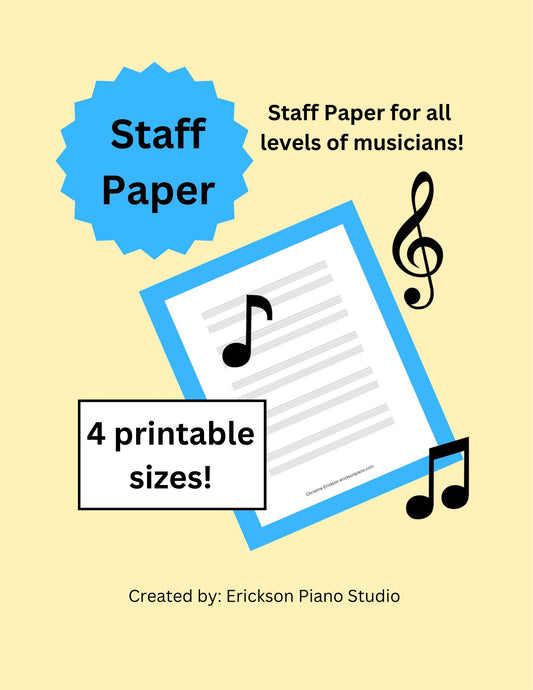 Staff Paper: 4 Printable Sizes