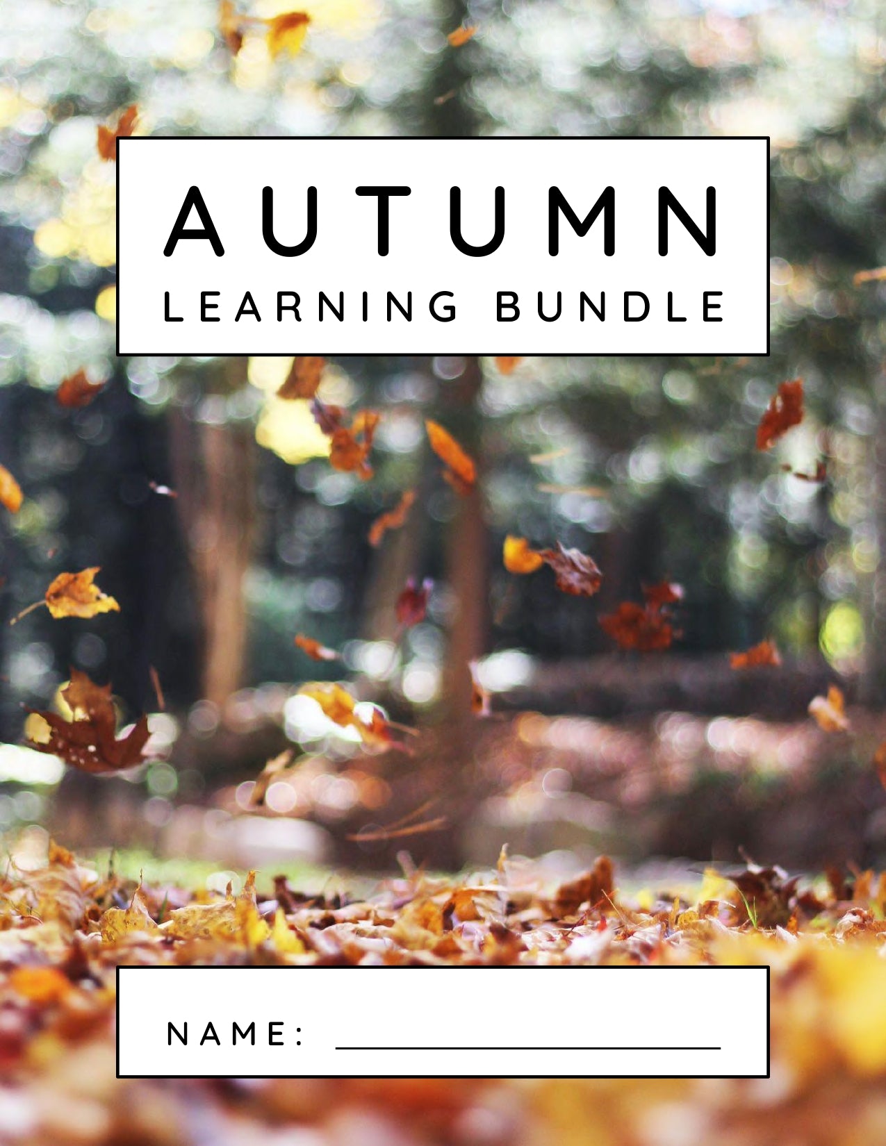 Fall Learning Pages Fall Activity Workbook Bundle – Nuggets of Wisdom