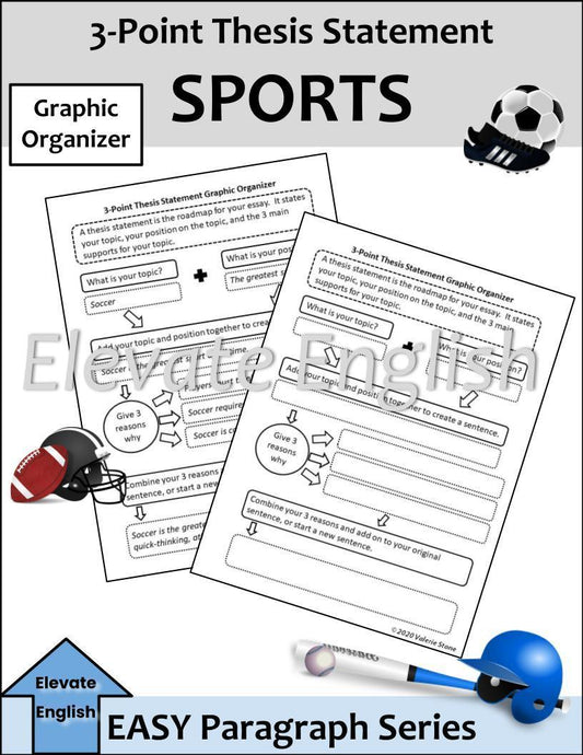 3-Point Thesis Statement Graphic Organizer: Sports