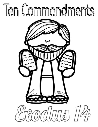 Old Testament Bible Stories Coloring Sheets Fun Pack!