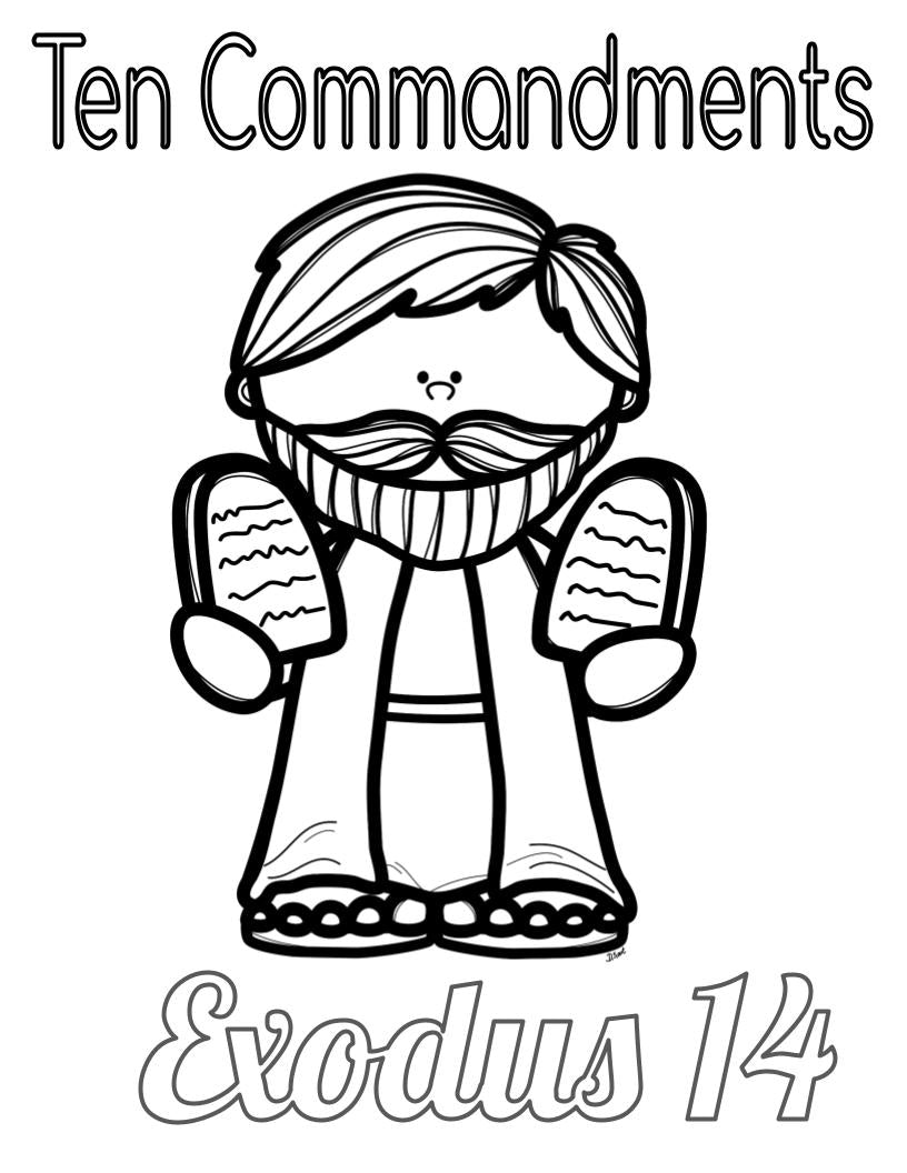 Old Testament Bible Stories Coloring Sheets Fun Pack!