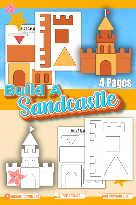 Build a Sandcastle Cut-and-Paste Summer Craft