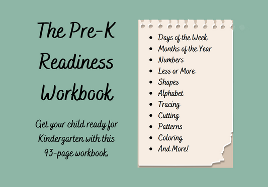 Pre-K Workbook: Getting Ready For Kindergarten!