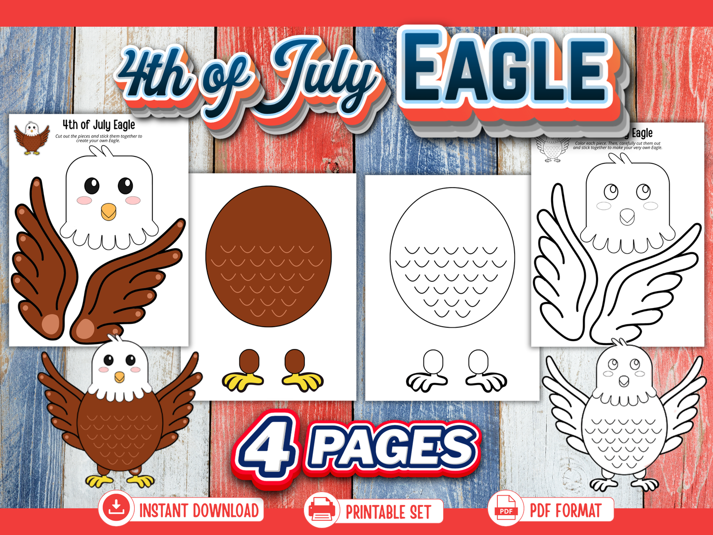 Build a 4th of July Eagle Craft