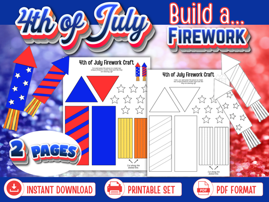 Build a 4th of July Firework Craft Printable