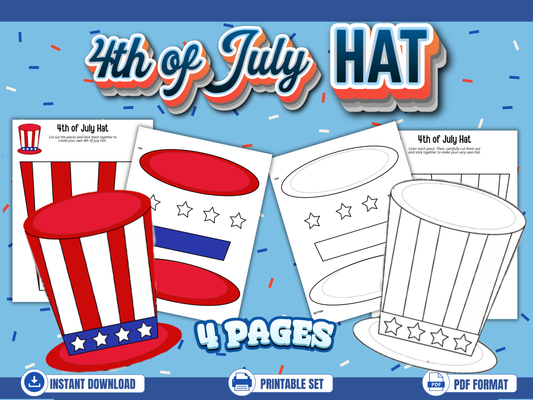 Build a 4th of July Hat Craft Printable
