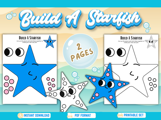 Build a Starfish Cut-and-Paste Ocean Craft Printable Resource