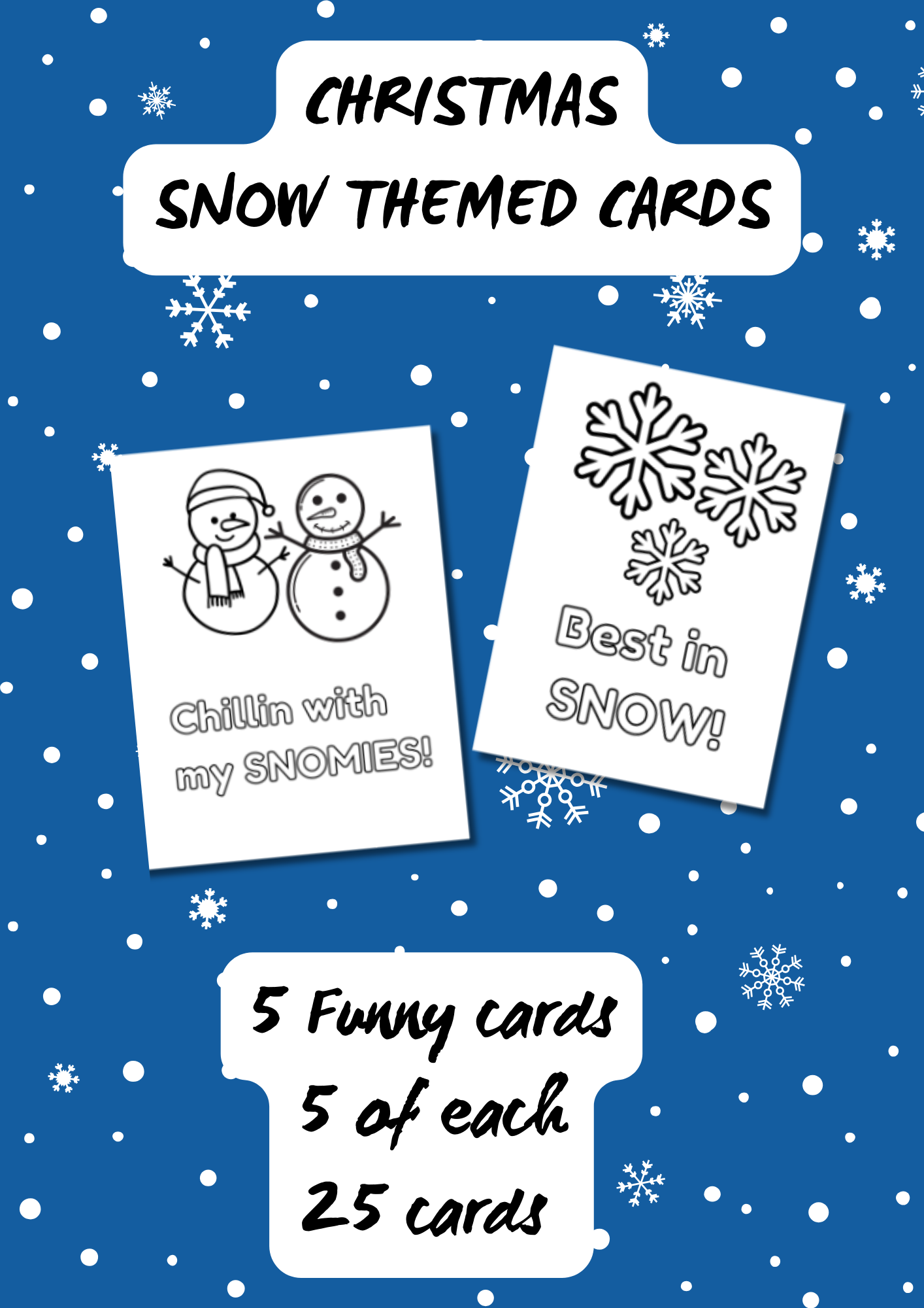 Christmas Snow Themed Cards – Nuggets of Wisdom