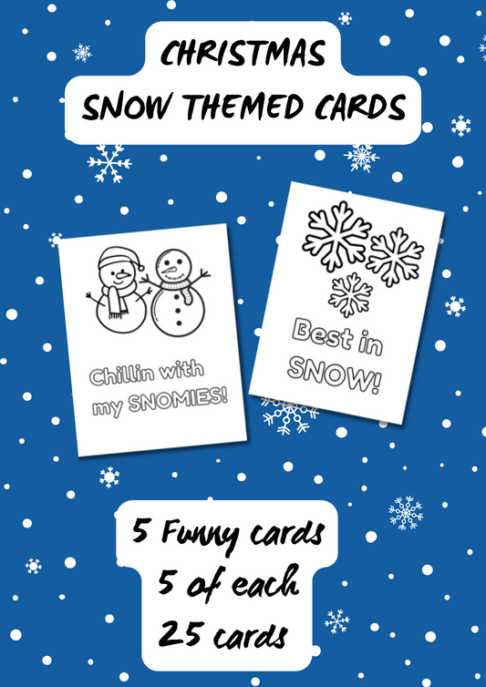 Christmas Snow Themed Cards