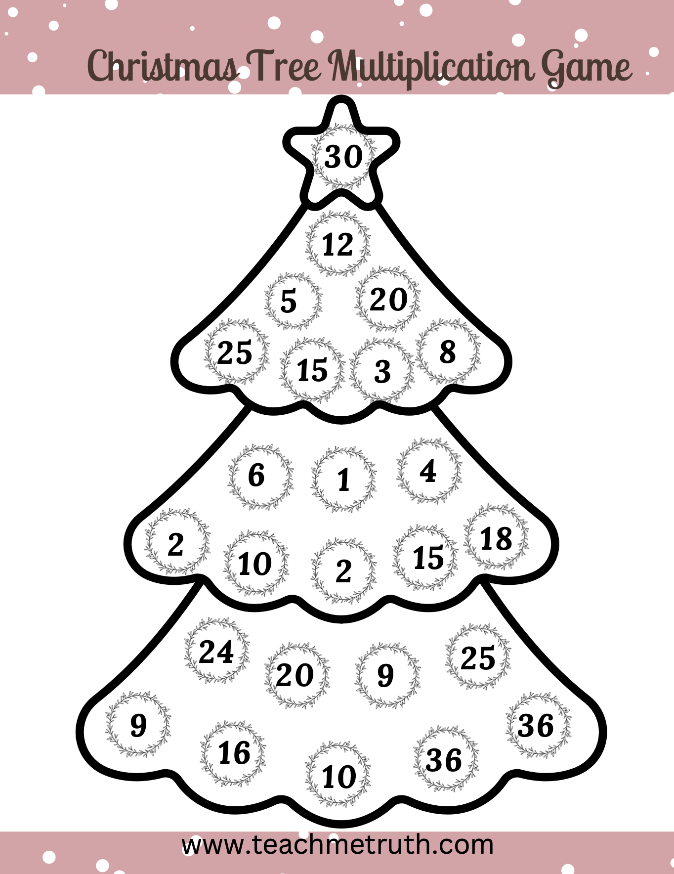 Christmas Multiplication Game