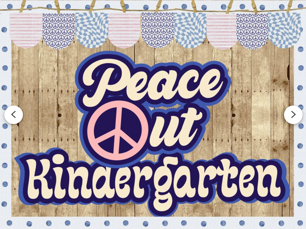 Peace Out Classroom Bulletin Board Kit for the End of the Year | Door Decoration