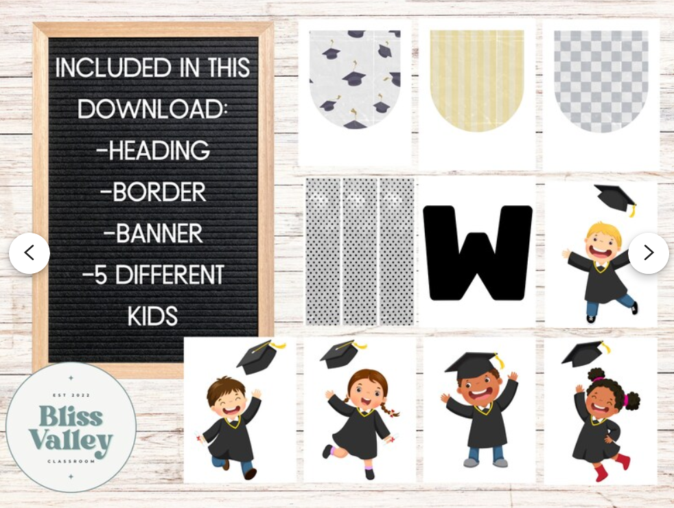 We Did It!!! Printable Graduation Classroom Bulletin Board Kit or Door Decoration | Preschool | Kindergarten | High School Class of 2024