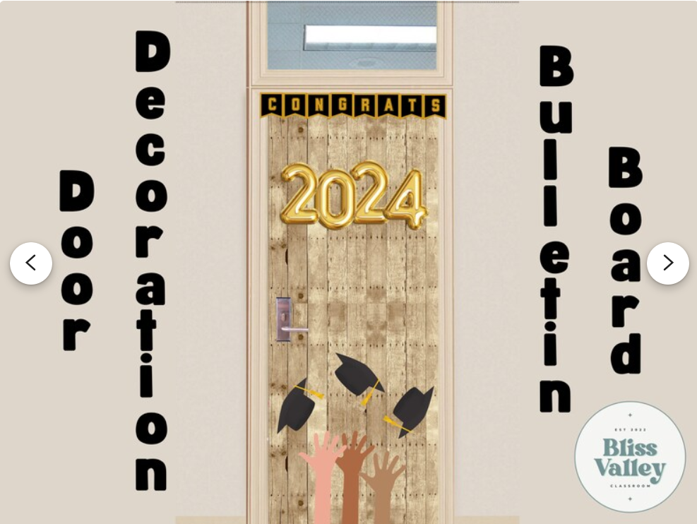 Congratulations Class of 2024 Graduation Bulletin Board Kit or Door Decoration