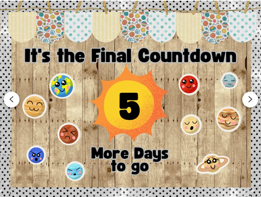It's the Final Countdown Summer Bulletin Board Kit For The End of The Year