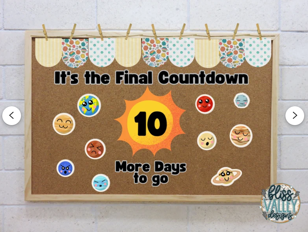 It's the Final Countdown Summer Bulletin Board Kit For The End of The Year