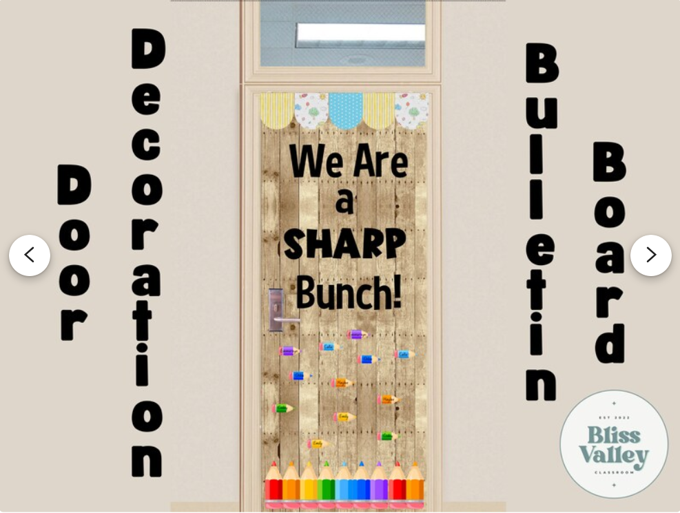 We Are a SHARP Bunch! Classroom Bulletin Board Kit | Door Decoration | Back to School | Bulletin Board Idea | Pencils | PNG's for Cricut