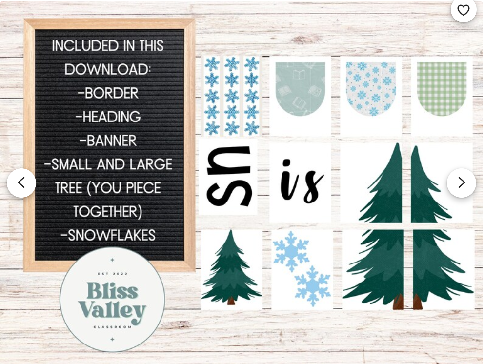 Snow is Falling Books Are Calling Classroom Door Decoration Bulletin Board Kit | Winter Bulletin Board Idea | Reading | PNG for Cricut