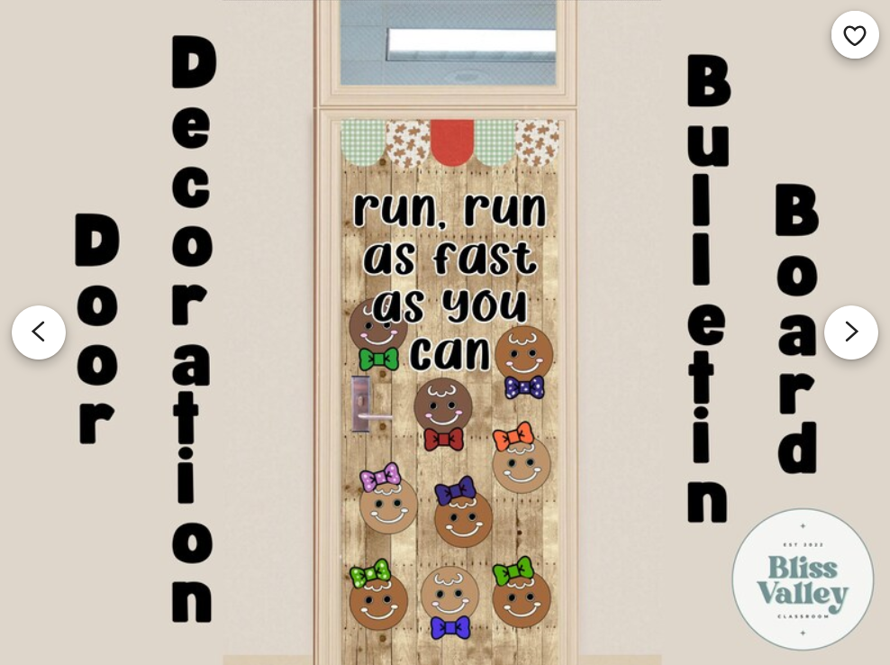 Run, Run As Fast As You Can Classroom Door Decoration Bulletin Board Kit and Craft Activity | Winter Bulletin Board Idea | PNG for Cricut