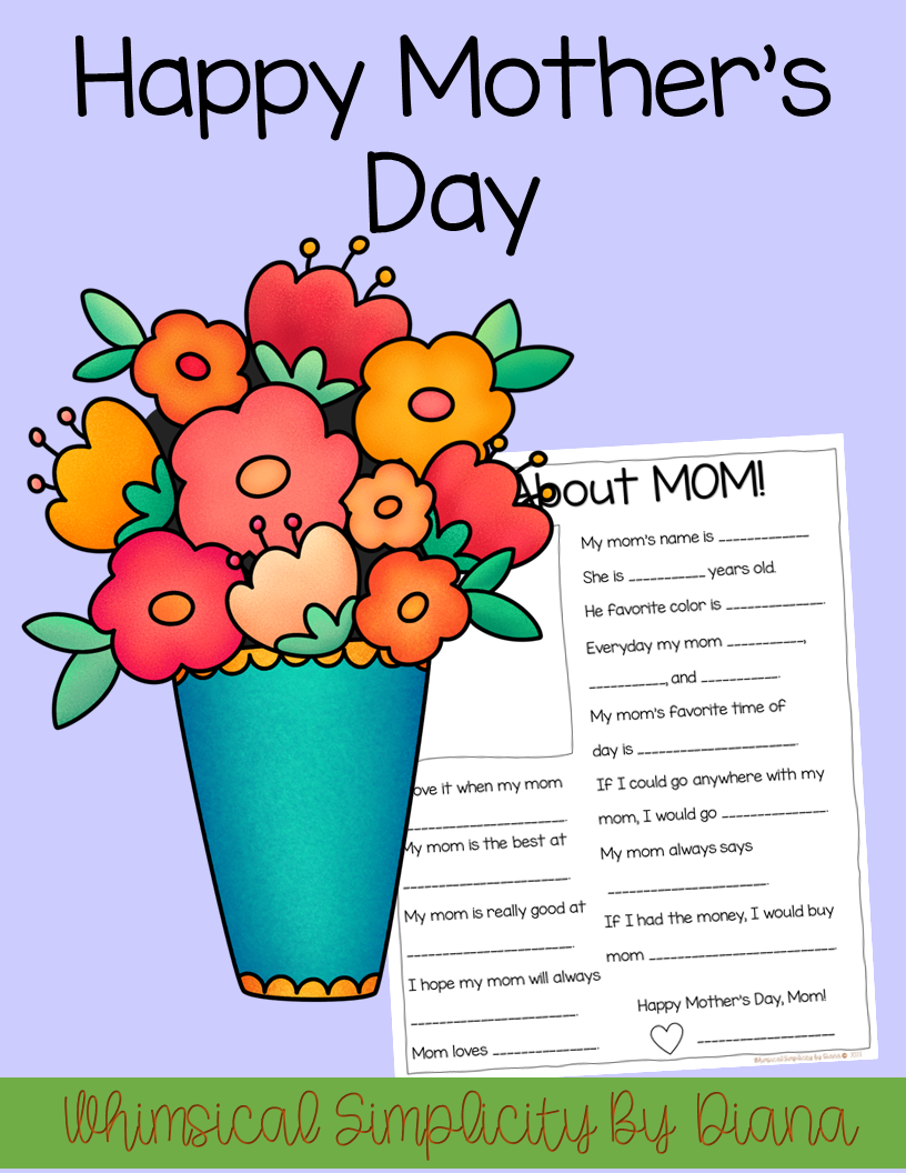 All About Mom Worksheet